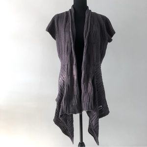 Women’s Pure Handknit Gray Waterfall knit cardigan size M